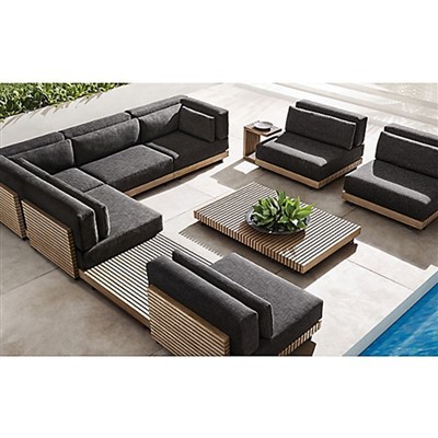 Sofa sectional kayu jati luar ruangan