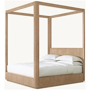 Tempat Tidur Kanopi Modern Kayu